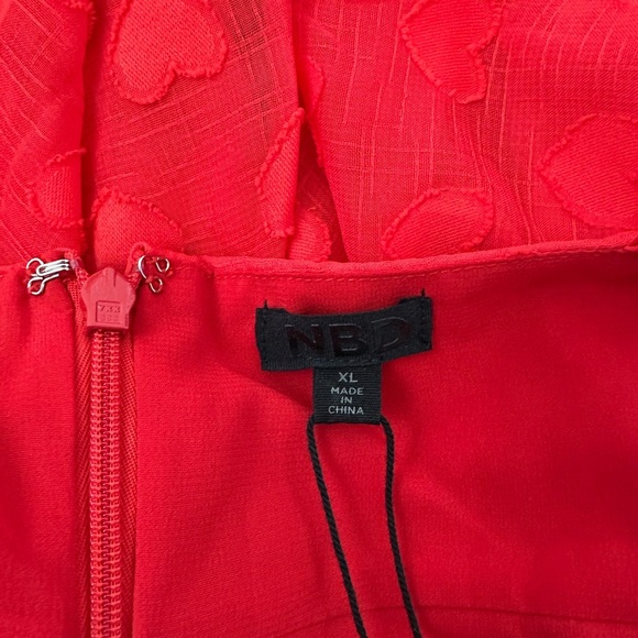 NBD Roxanne Mini Dress Size XL - Red - Picture 3 of 3